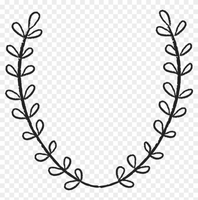 Laurel Wreath Rubber Stamp - Laurel Wreath Border