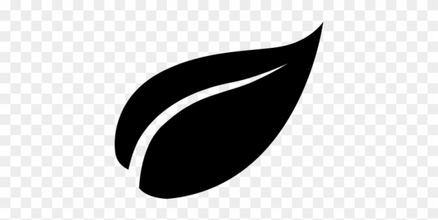 Leaf Black Shape Vector - Leaf Logo Black And White