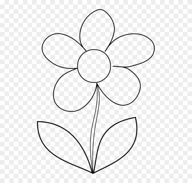 Free: Leaf Outline Cliparts 25, - Free Printable Flower Template - nohat.cc for Free Printable Flower Template Printable