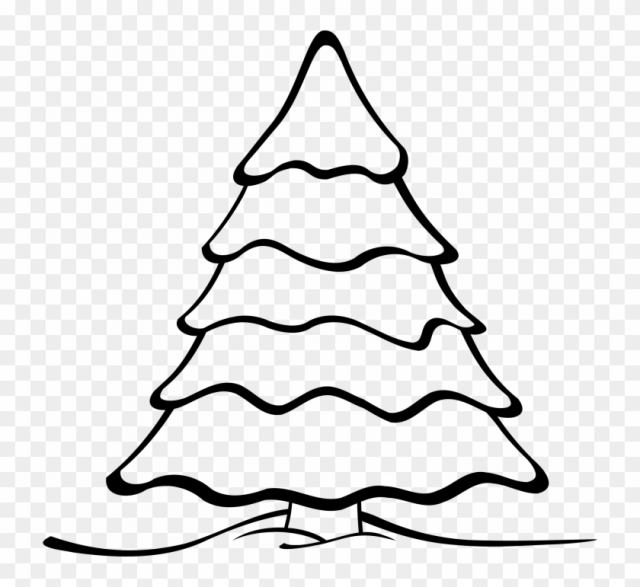 Free: Leafless Tree Outline Printable Clip Art Bare Trunk - Christmas Tree Coloring Pages - nohat.cc for Christmas Tree Outline Printable Free