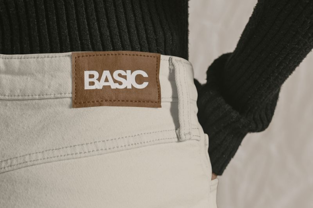 Leather label mockup, women's apparel | Free PSD Mockup - rawpixel