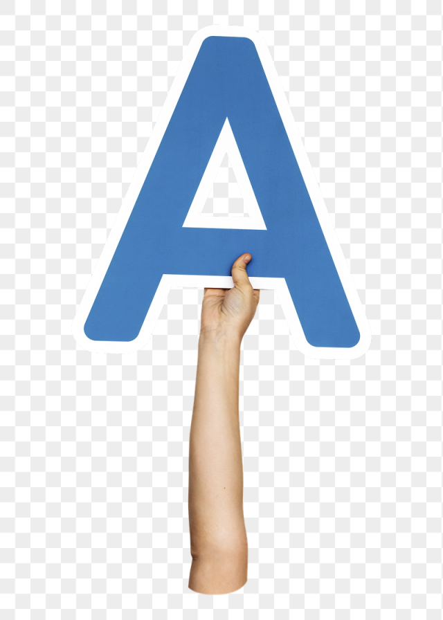 Letter A png hand holding | Free PNG - rawpixel