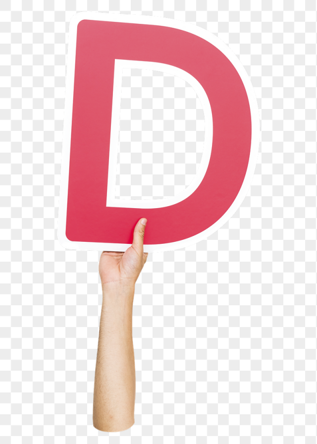 Letter D png hand holding | Free PNG - rawpixel