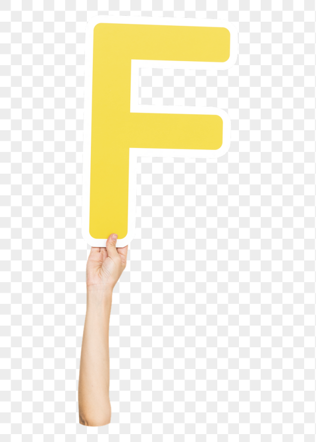 Letter F png hand holding | Free PNG - rawpixel