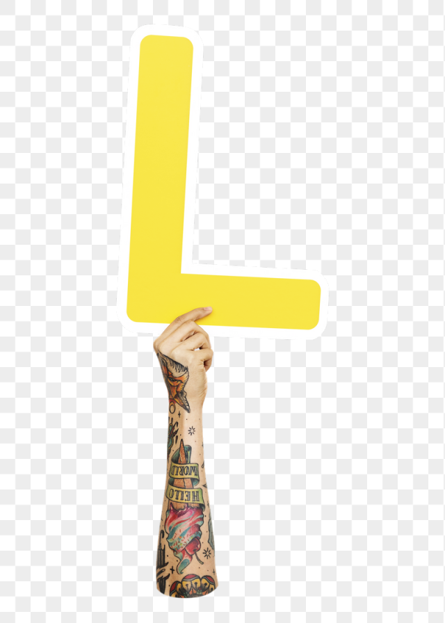 Letter L png hand holding | Free PNG - rawpixel
