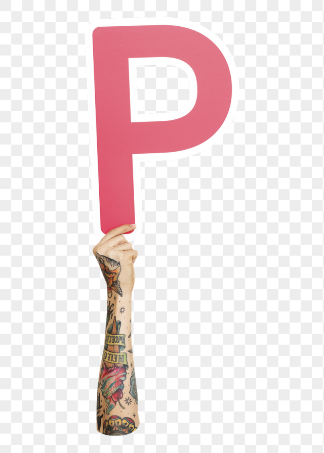 Letter P png hand holding | Free PNG - rawpixel