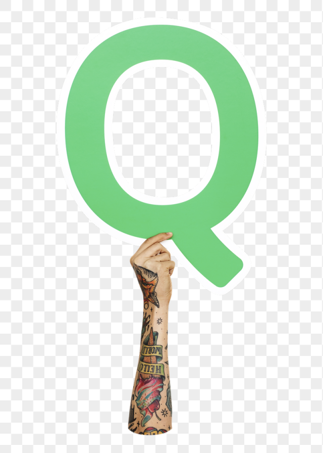 Letter Q png hand holding | Free PNG - rawpixel