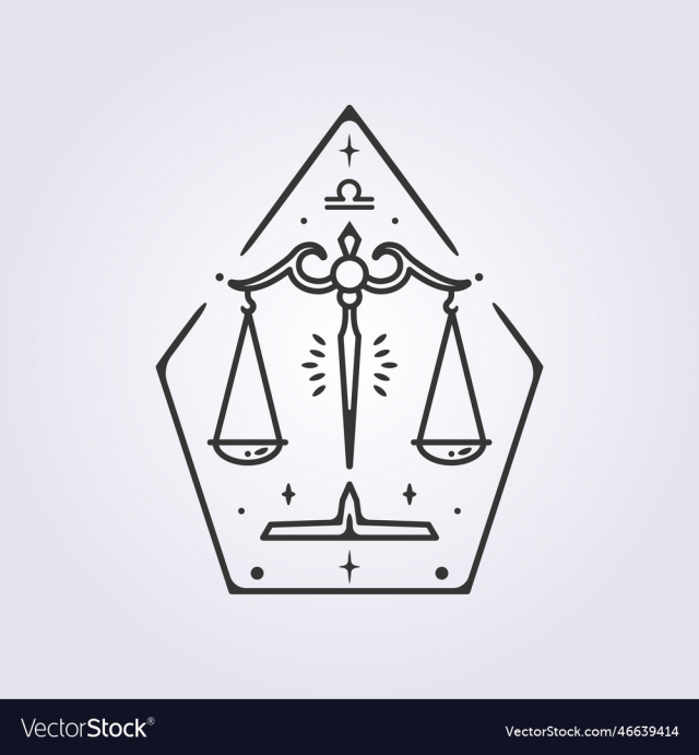 libra zodiac astrology horoscope line art