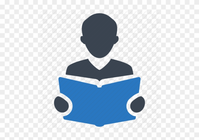 Library Clipart Student Learning - Reading Book Logo Png