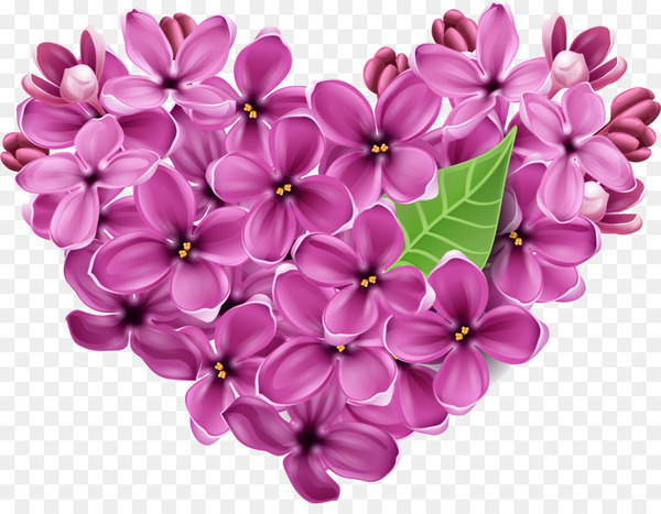 Lilac Flower Violet Heart Floral design - lilac