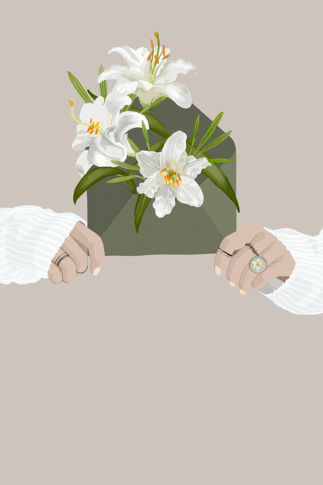 Lily flower background, aesthetic illustration | Free Vector Illustration - rawpixel