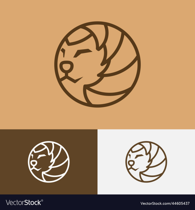 lion logo minimalist design art