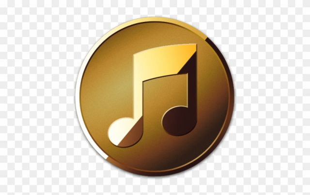 Listen - Gold Music Icon Png