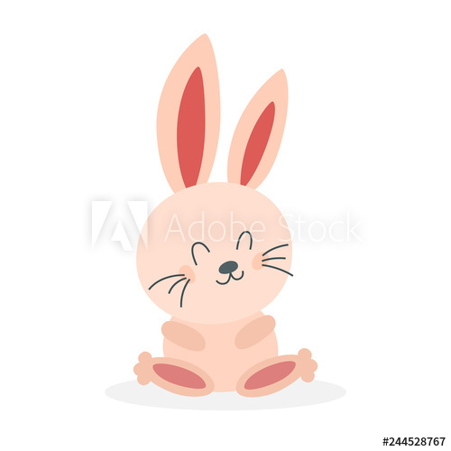 Little cute white bunny