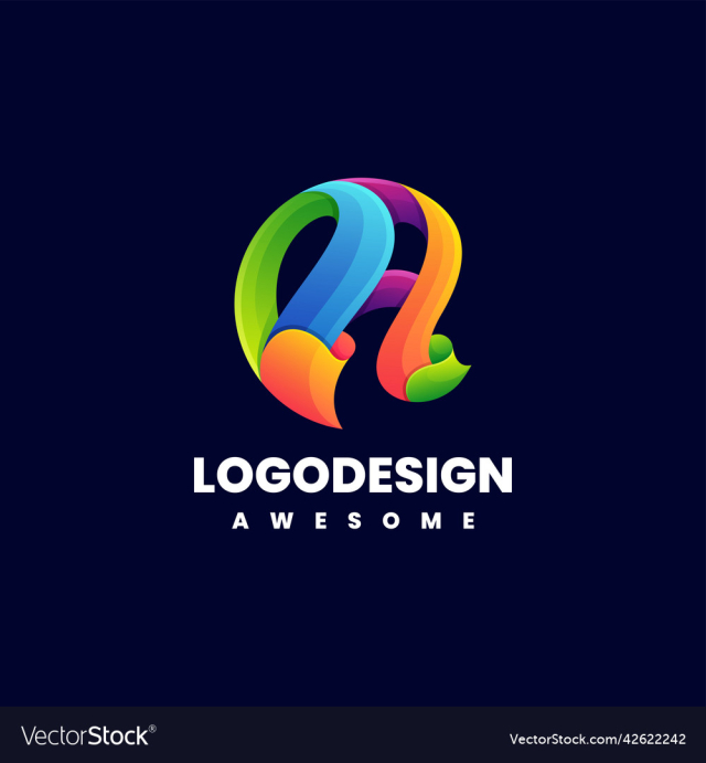 logo abstract gradient colorful style