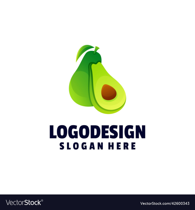logo fresh avocado gradient colorful