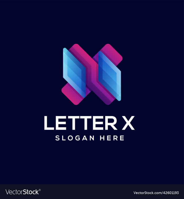 logo letter x gradient colorful style