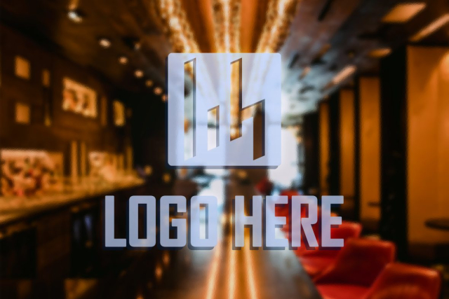 Logo Mockup on Glass Background – GraphicsFamily