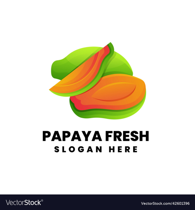 logo papaya fresh gradient colorful