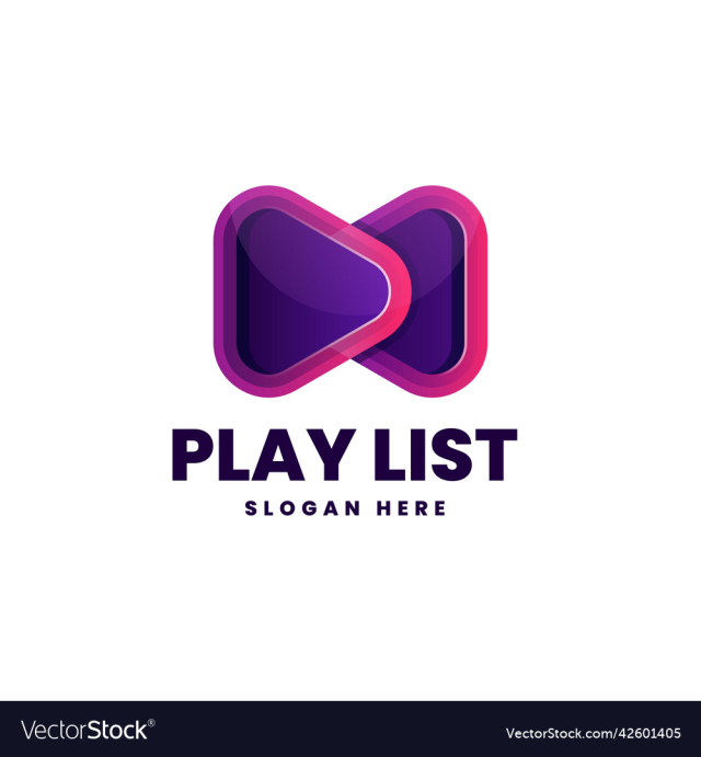 logo play list gradient colorful