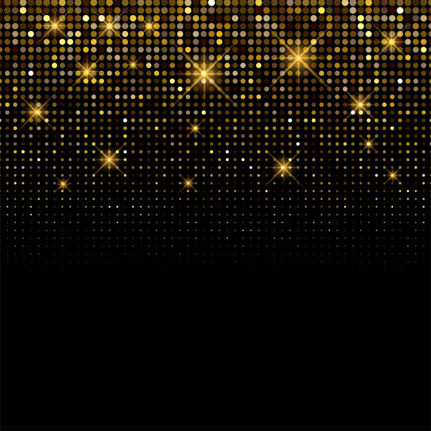 Luxury background shiny golden glitters background Free Vector
