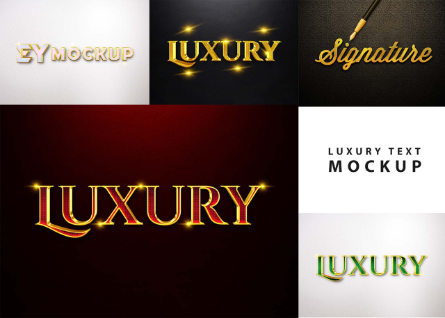 Luxury Text Mockup (PSD)
