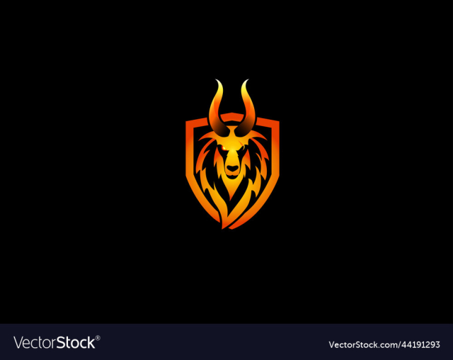 majestic beautiful shield mountain goat logo