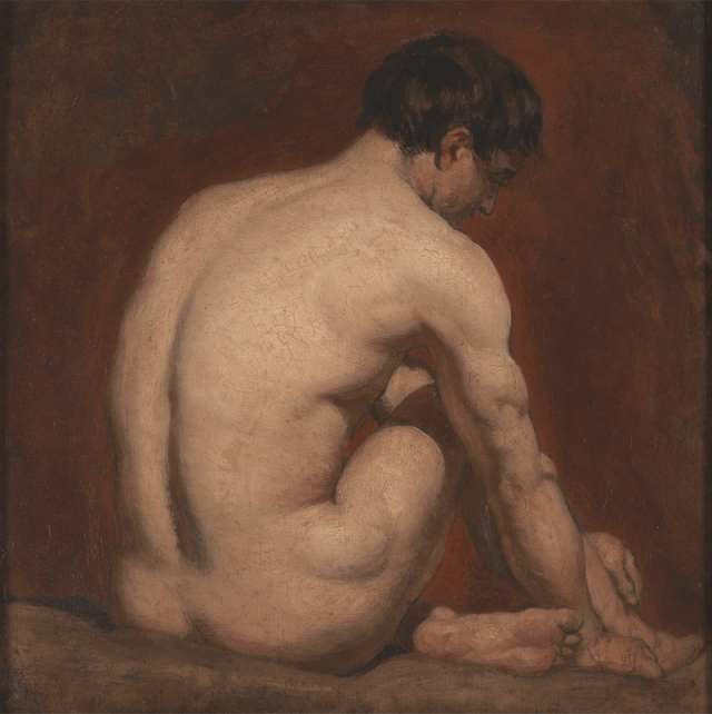 Free: Male Nude, Kneeling, from the Back, | Free Photo - rawpixel