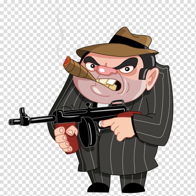 Free: Man smoking while holding rifle illustration, Gangster Cartoon  illustration, The fat man holding the machine gun transparent background  PNG clipart - nohat.cc