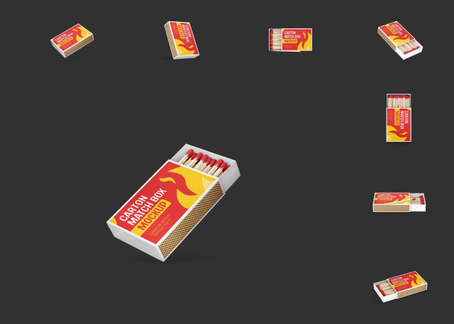 Match Box Mockup (PSD)