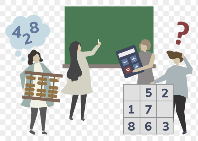 Maths teachers illustration png, flat | Free PNG - rawpixel