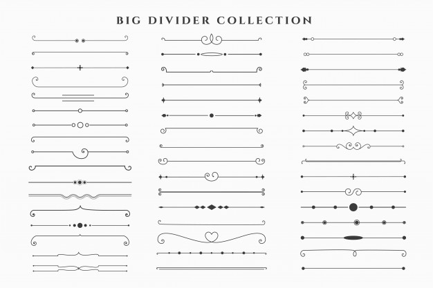 Mega set of floral dividers frames collection Free Vector