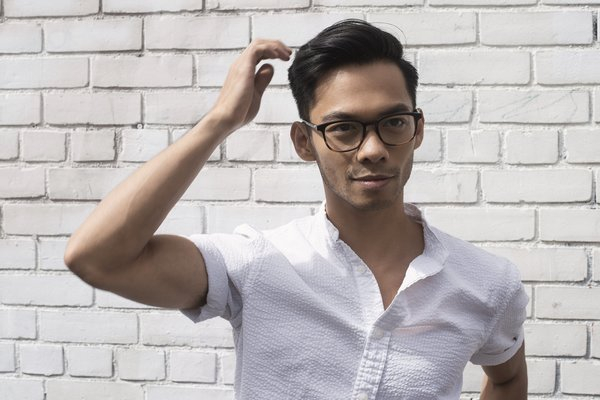 Men's Textures Collared Fashion