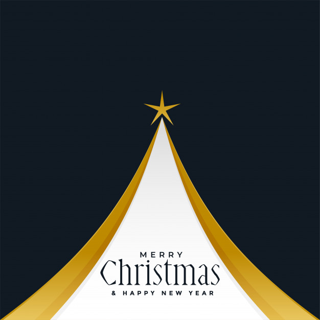 Merry christmas golden tree design background