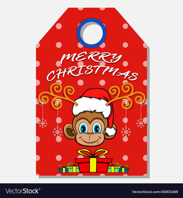 merry christmas happy new year hand drawn label