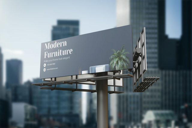 Metro City Billboard Mockup - Freebies Mockup
