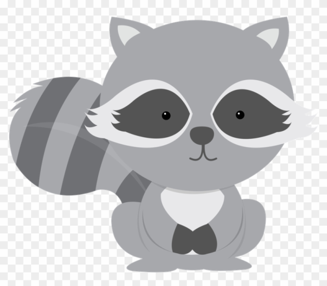Minus Say Hello Children Raccoons Clip Art And - Woodland Animal Racoon Clipart