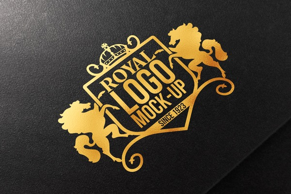 Mockup gold foil