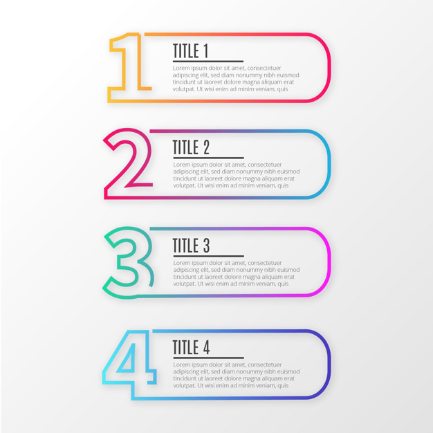 Modern line business infographics