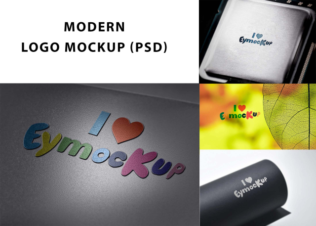 Modern logo Mockup (PSD)