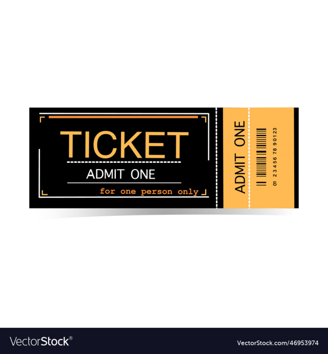 modern style admit one ticket pass