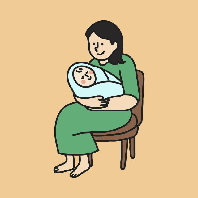 Mother hugging baby collage element, | Free Vector - rawpixel