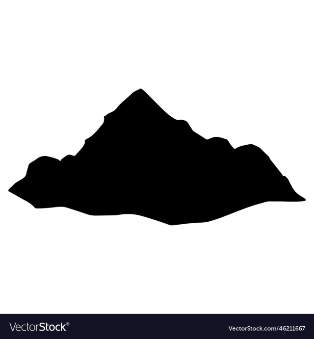 mountain silhouette icon rocky peaks