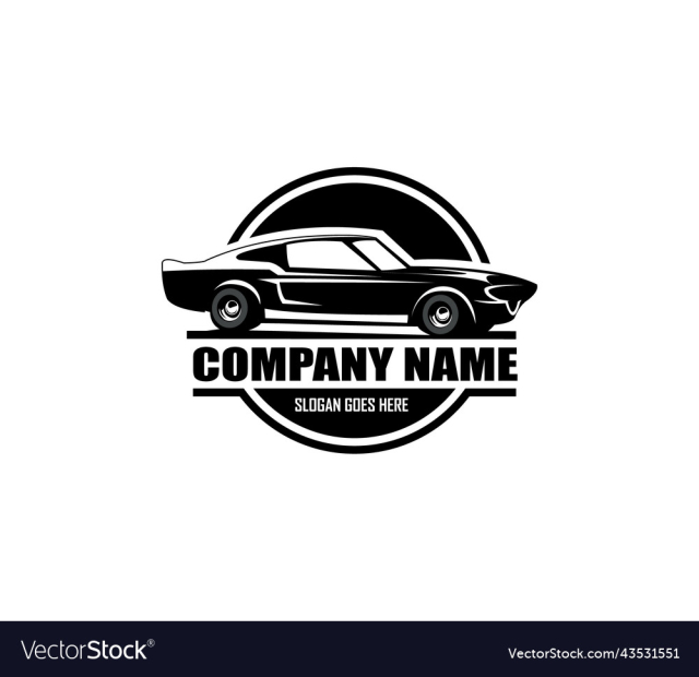 muscle car logo isolated
