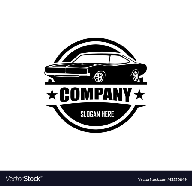 muscle car silhouette logo
