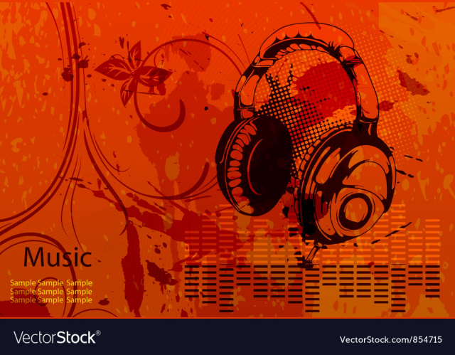 Music background vector image