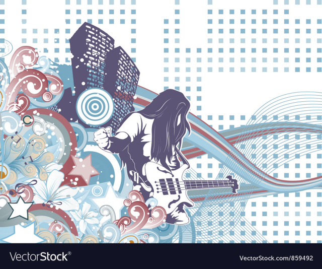 Music background vector image