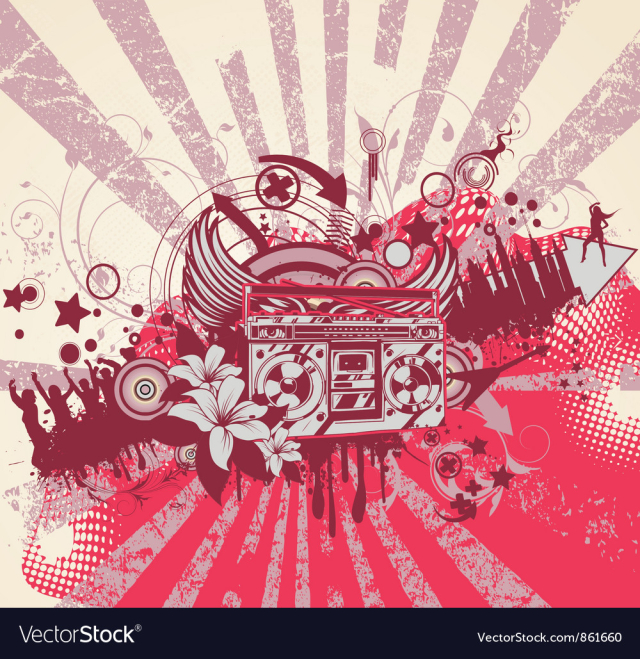 Music background vector image