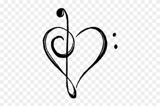 Music Notes Transparent Clipart Panda Free Clipart - Music Note Heart Transparent