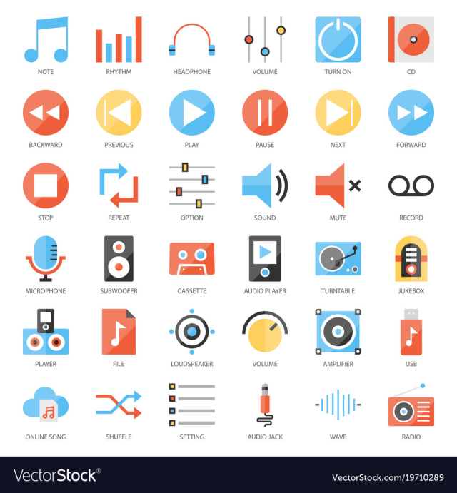 Free: Music user interface vector image - nohat.cc